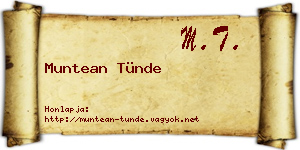Muntean Tünde névjegykártya